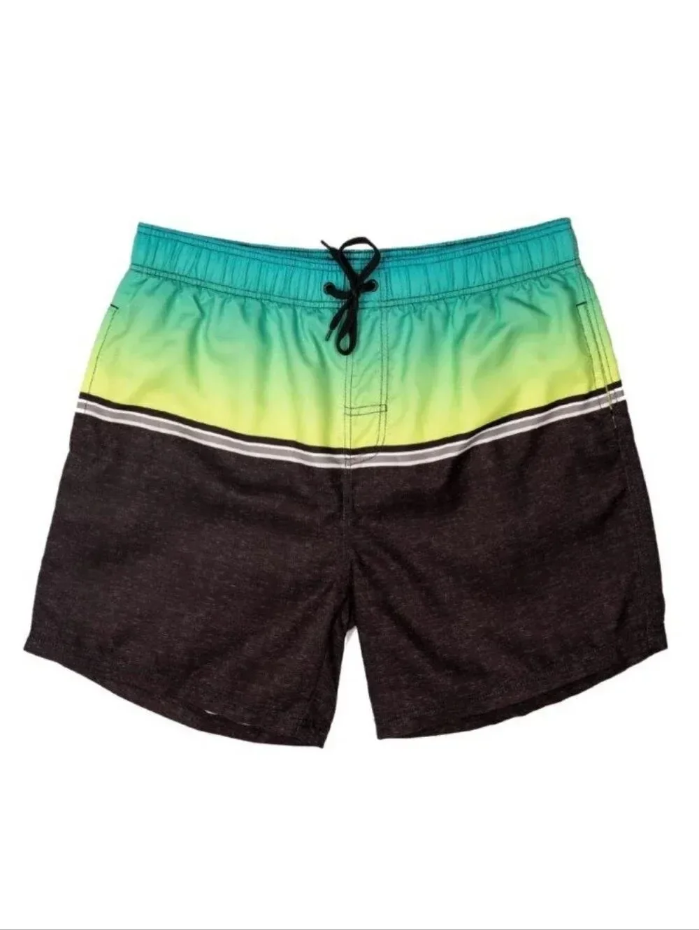 Burnside Men's XL Lime And Black Swim Trunks - New